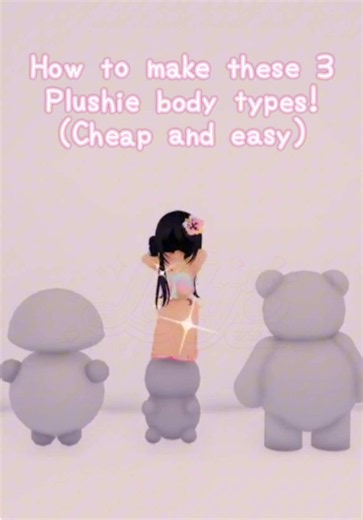 Adopt me plushy body base tutorial! How to make plushies pt.1 Some of you guys wanted tutorials and ALOT of you wanted ones on plushies so I’m trying my best to help you guys out! I rlly hope this is what you guys wanted bc yeah…other most requested was faces so maybe I’ll do that next! Pls lmk what other tutorials you’d love to see! I most likely won’t be doing ones that are popular tuts already! I go live everyday at around 2pm est so join ;3 Make sure to join the discord server for past build