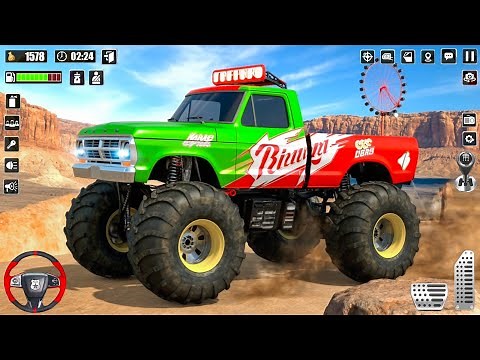Ultimate Monster Truck Off-roading Hills Climb Mega Ramps Stunt Racing Simulator - Android Gameplay.