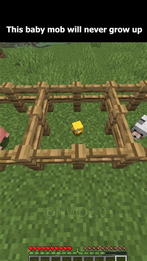 MINECRAFT Baby Mob Will Never Grow Up #minecraft #shorts