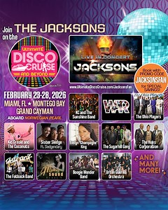 The Ultimate Disco Cruise and Beyond is BACK in 2026! Put on your Boogie Shoes and get ready to celebrate the greatest Disco, Dance, Soul, Funk, & Party Music EVER! Use promo code JACKSONSFAN for special cabin savings. 👉 https://ultimatediscocruise.com/jacksonsfan #thejacksons #ultimatediscocruiseandbeyond #live #legacy #blameitontheboogie | The Jacksons
