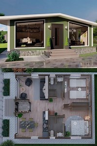 31K views · 226 reactions | Modern and stylish home design with an open-concept floor plan. Love the exterior color! #homeinspo #moderndesign #houseplans #architecture  #dreamhouse ℂ핋핋핆 | Dream House | Facebook