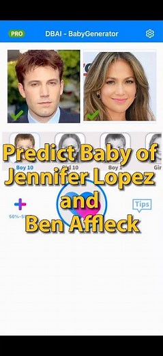 Predict Baby of Jennifer Lopez and Ben Affleck #shorts #jenniferlopez #benaffleck #onthefloor #baby
