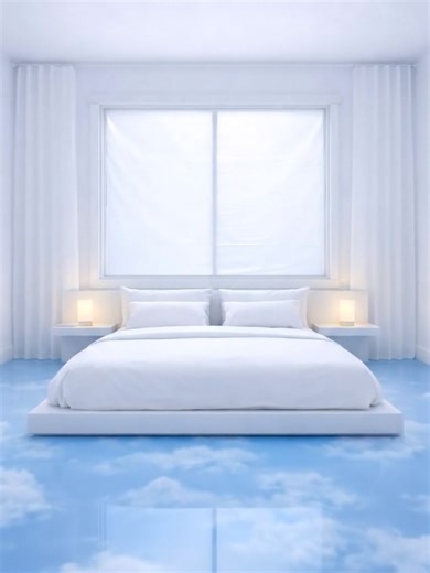 Turned a Bare Concrete Room Into a Dreamy Minimalistic Cloud Floor ☁️✨ #epoxy #interiordesign #epoxyresin #transformation #epoxyfloor #diyflooring #EpoxyFloor