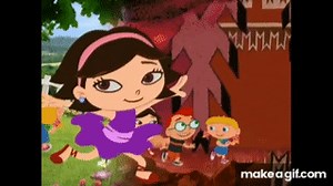 Little Einsteins June Dancing Across the Screen on Make a GIF