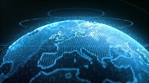 Blue Abstract Background Earth Digital Motion Stock Footage Video (100% Royalty-free) 1084965397 | Shutterstock