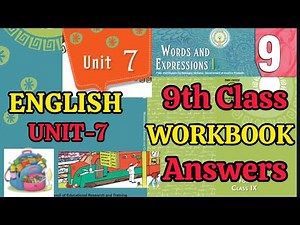 9th Class UNIT-7 English WORKBOOK Answers | AP NCERT NEW English Workbook Unit-7 Answers #unit7key