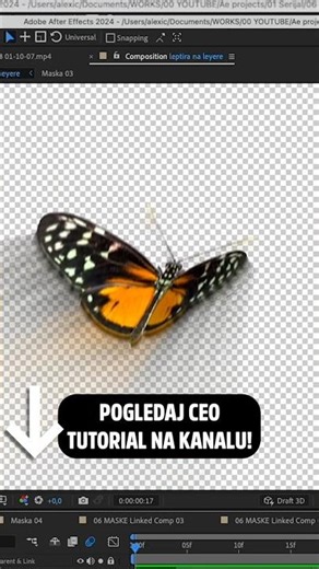 Sečem leptira u After Effects-u 😳 (Mask tutorial)