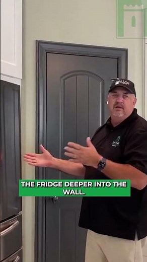 Kitchen Remodel Transformation | Fridge Recess Fix, Drawer Microwave & Navy Backsplash WOW