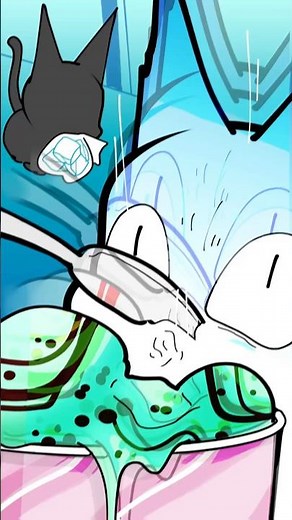 Cat Gets BRAIN FREEZE from Ice Cream! 😹🍦🥶 | Funny Animation Short