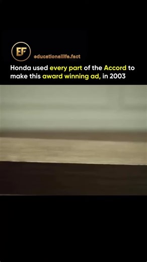 educationallife.fact on Instagram: "In 2003, Honda flipped automotive advertising on its head with the “Cog” commercial — a two-minute Rube Goldberg-style chain reaction built entirely from parts of a Honda Accord. ￼ Rather than CGI or flashy visuals, the ad used actual engine components, gears, tires, and body parts from a disassembled Accord to trigger a carefully balanced sequence of collisions, rolls, and reactions that culminated in the car itself rolling off a trailer. ￼ The project took m