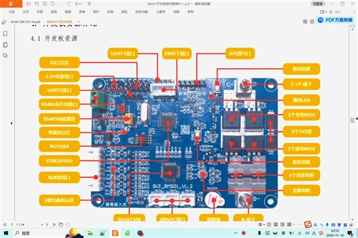 1.2 BMS开发板参数与资源介绍