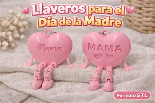 Heart Keychain for Mom STL | 3D Print File | Mother's Day Gift | Mom Keychain 3D Print - Etsy