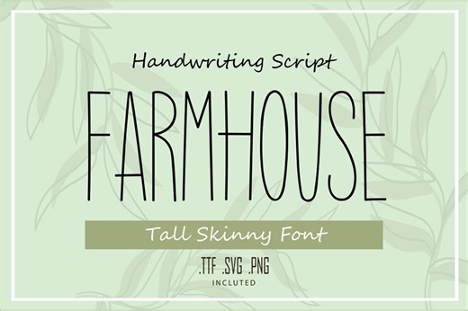 Farmhouse Script Lemonade Font Tall Font Skinny Font Thin Font Tall Skinny Font Tall Skin Letters Procreate Font Canva Font Cricut Font - Etsy