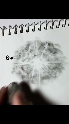How to draw a realistic sun in the sky #drawingtutorial
