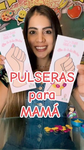 226K views · 4.2K reactions | Pulseras  para mamá ‍. Esta manualidad la realicé el año pasado . Descarga  https://drive.google.com/file/d/1VFd4hlmXqdjHl-l0W0pmGjvtz9rtwoKI/view?usp=drivesdk Espero te sirva la idea . Descarga el archivo en Facebook. #maestramieldemaple #maestradepreescolar #maestratiktoker #diadelasmadres #manualidades #mamá #regaloparamamá #pulseraparamamá # | Maestra Miel de Maple | Facebook