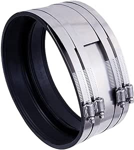 Supply GIant 38122 Shielded 8 in. Transitoin Coupling, Connects Cast Iron To Plastic, Steel Or Extra Heavy Cast Iron