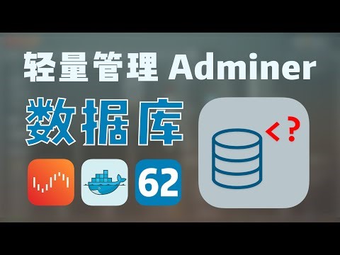 仅 310 Kb！开源免费轻量数据库管理工具 Adminer —— Unraid Docker 62