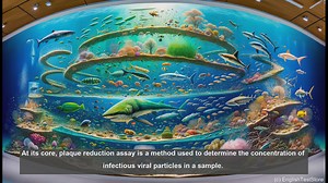 Plaque reduction assay in biology