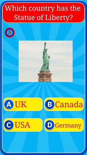 Which country has the Statue of Liberty ? 🤔