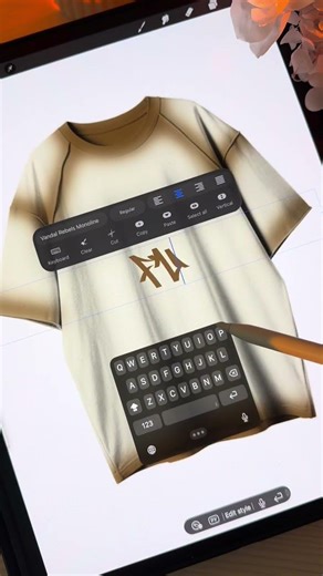 T-Shirt Design in Procreate - link in bio to download our Clothing Mockups #procreate #tshirtdesign