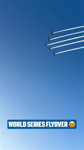 The #WorldSeries returns to Los Angeles with an epic flyover! | MLB