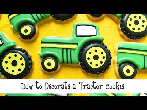 How to Decorate a Tractor Cookie