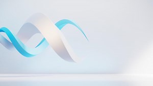 Abstract flowing blue curve lines background, 3d rendering