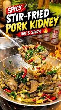 🔥 Spicy Stir-Fried Pork Kidney | Fiery Wok Cooking You Must Try! 🌶️