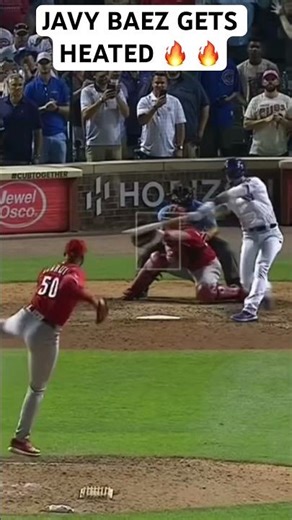 JAVY BAEZ GETS HEATED AND HITS WALK OFF HOMERUN