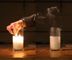 LED Candle - Lights, Flickers, Blows Out, Smokes, and Smells