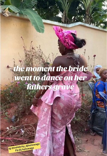 Emotional Bride Dances on Father's Grave at Wedding