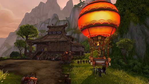 The skies are clear, the wind is calm... it's a great day for hot air ballooning. Hop into a hot air balloon, enjoy the scenery, and make some new friends! | World of Warcraft