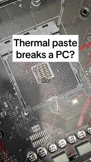 This custom #gaming #desktop is in my repair shop because it won’t boot into BIOS. Turns out the CPU pins on this #pc were covered in thermal paste! It was even in the CPU socket which means this expensive #technology was broken and needed to be repaired. Fixing this #tech is always a challenge, but nothing the greatest technician that’s ever lived and his tools can’t fix #techtok