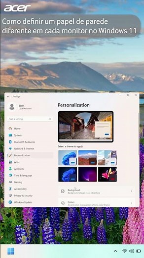 Como definir um papel de parede diferente em cada monitor no Windows 11