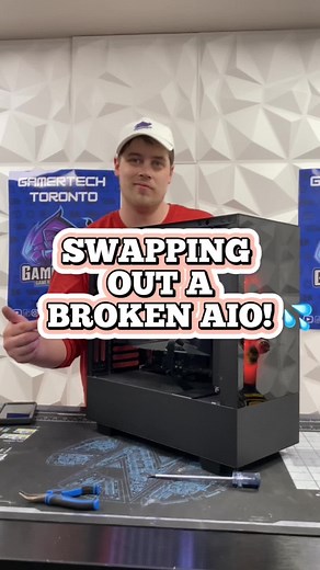 Swapping a broken AIO! 💦 #swapping #aio #liquidcooler #pcrepair #techvideo #gamingpc #pcgaming #pcbuilds