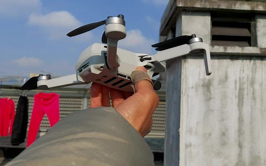 大疆无人机dji mini 2手持起飞、降落教程【小白学飞大疆无人机 dji mini 2-3】