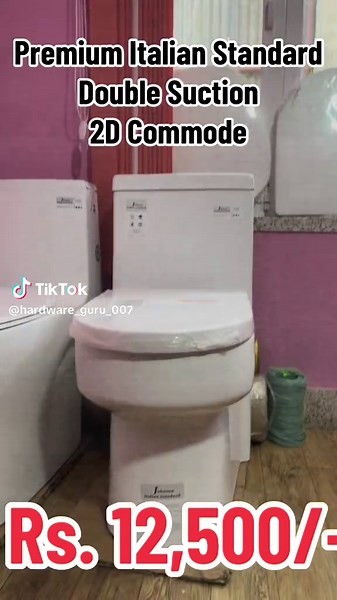 Premium Italian Double Suction Commode for Luxury Bathrooms