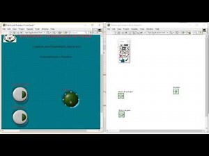 LabVIEW start button with stop.