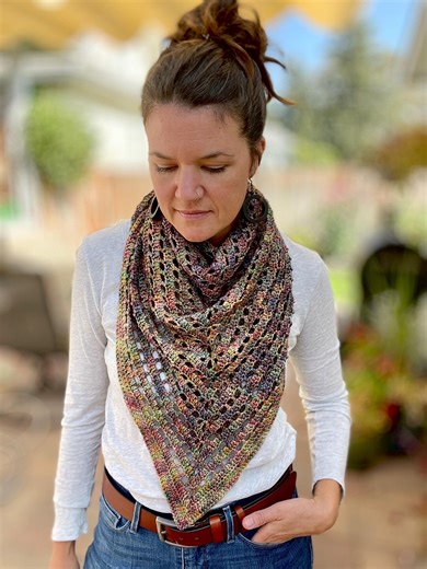 CROCHET PATTERN Triangle Shawl |   Video Tutorial | Easy Lightweight Crochet Shawl Scarf for Beginners | Sustainable Apparel | Gifting - Etsy