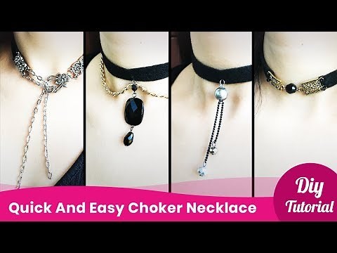 4 Easy Chokers. How To Make DIY Choker. Halloween Cheap Idea