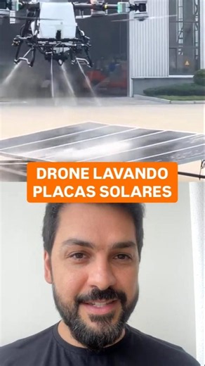 DRONE cleaning SOLAR PANELS