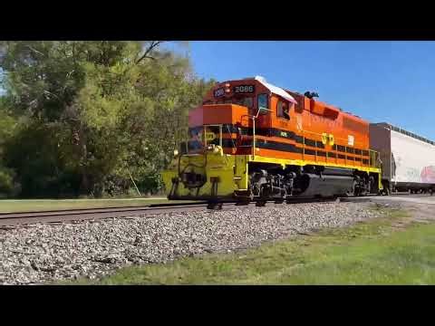 CF&E Local westbound at Atwood, IN with defect detector message at the end