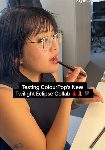 That eyeshadow palette is SO good! 🔥 Get that vampy look with @ColourPop Cosmetics’s new #Twilight Eclipse collab! 🦇🩸 #beautytok #swatches #twilighteclipse