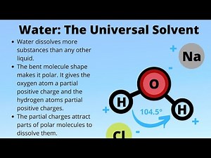 Title:"Water: The Universal Solvent - Explained" " why water is universal solvent "| reasons ?