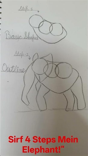 Elephant Drawing Tutorial | From Basic Shapes to Realistic Sketch #art