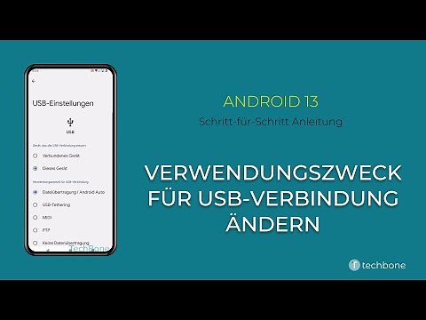 Verwendungszweck der USB-Verbindung ändern [Android 13]
