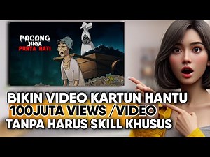 KHUSUS PEMULA‼️Panduan Buat Kartun Hantu Cuman Pakai AI (Gratis Beneran)