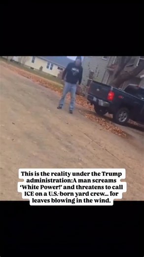 Raw Incident on Instagram: "Man Screams at Workers and Threatens to Call ICE Over Leaves—You Won’t Believe This Behavior 😳 A simple yard-cleaning job turned into chaos when a man stormed outside, yelling racist phrases and threatening to call ICE on workers who were just doing their job. 1. The video starts with the man walking toward the yard crew, shouting aggressively. 2. He suddenly screams “White Power!”, shocking everyone nearby. 3. The workers try to stay calm as he gets closer and angri