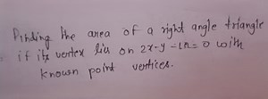 Find the area of a right-angled triangle given that one of its ... | Filo