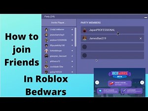 How to Join FRIENDS in ROBLOX BEDWARS